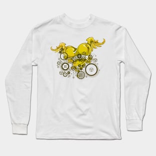 Golden Mechanical Heart Long Sleeve T-Shirt